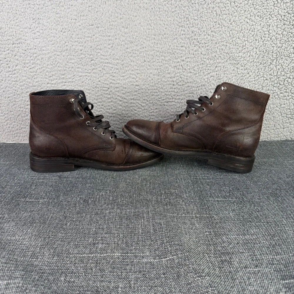 Thursday Boot Co Captain Men 10 Brown Leather Lace Cap Toe Boots‎ Arizona Adobe
